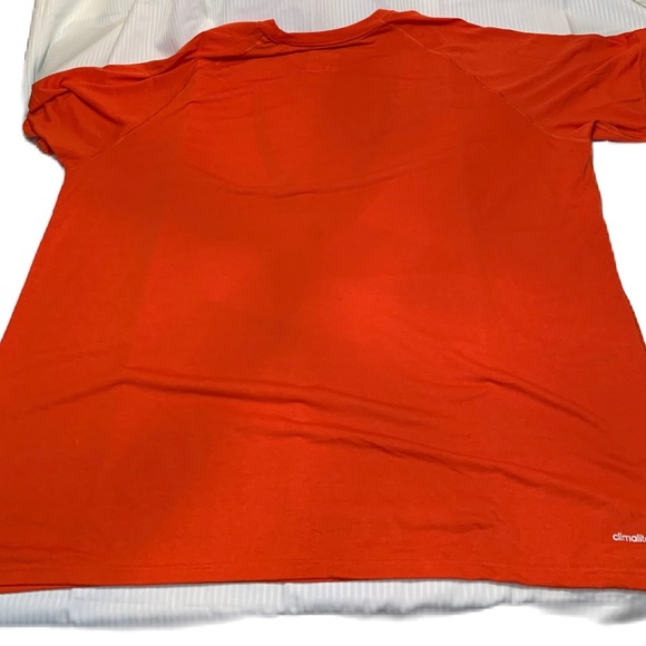 Adidas Univerity of Miami ultimate tee mens Medium Orange Logo Gold Chain 4X - Picture 4 of 4